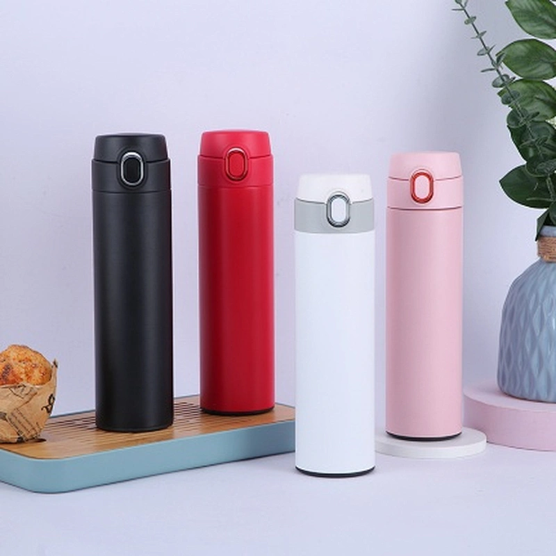 450 ml double wall stainless steel vacuum bottle with 304 s/s inner, 201 s/s outer with powder coating